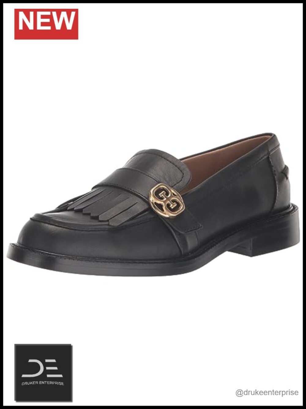 Sam Edelman Charlie Fringe Loafer Leather Slip-On Almond Toe